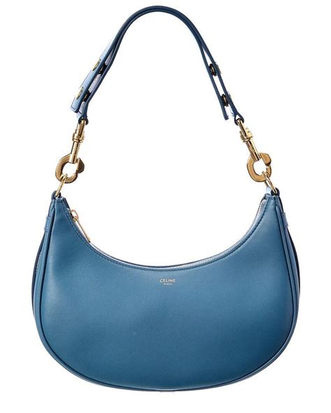 celine hobo bag vestiaire collective|Hobo leather handbag Celine Blue in Leather .